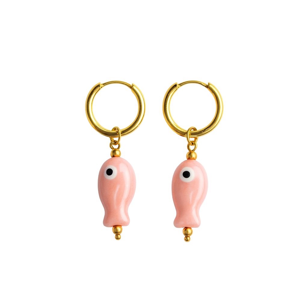 Ceramic Fish Earrings