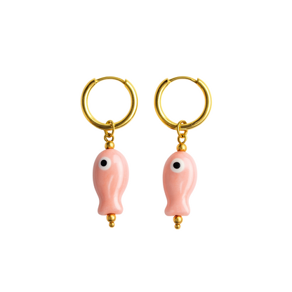 Ceramic Fish Earrings
